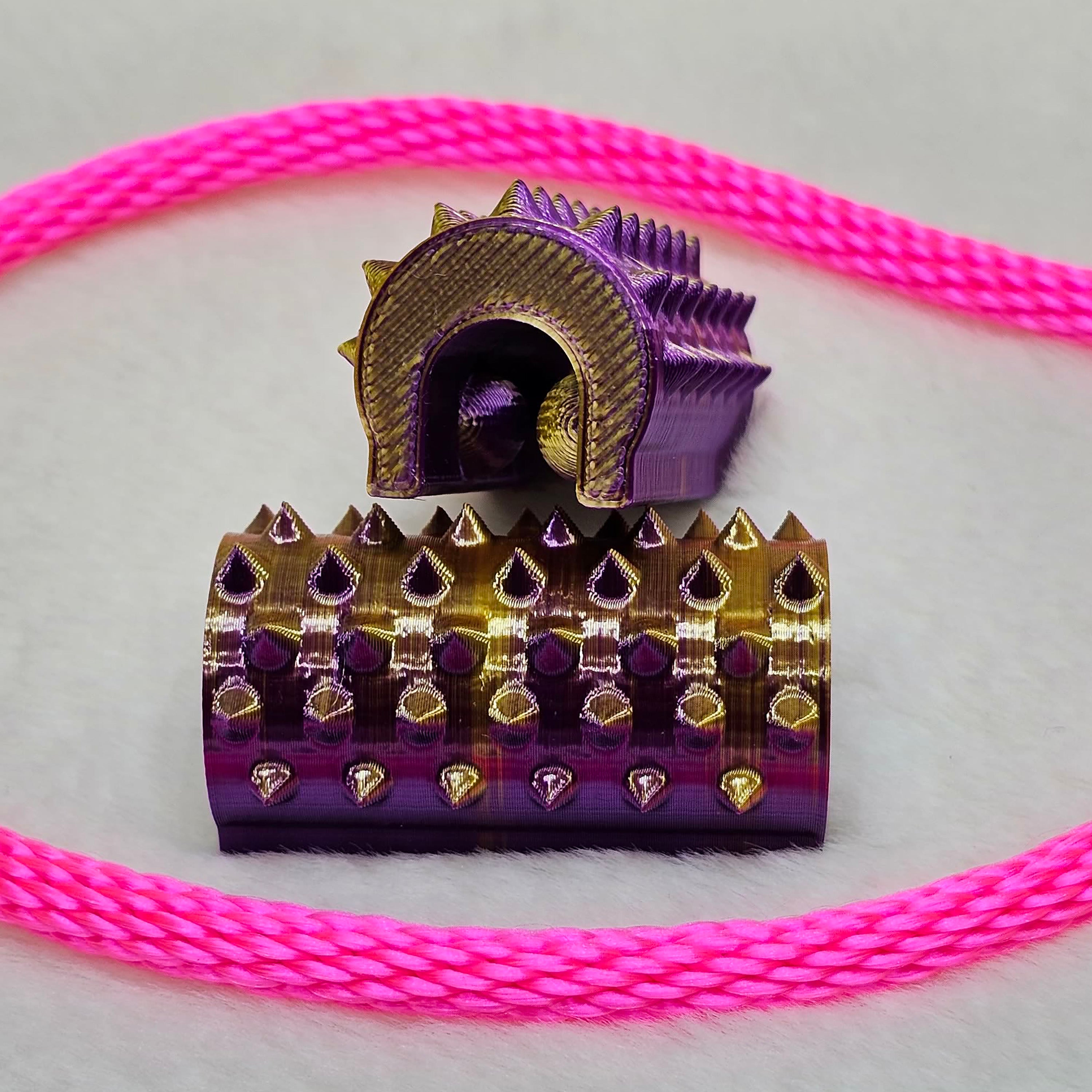 Short Shibari Rope Spike - Gold Purple