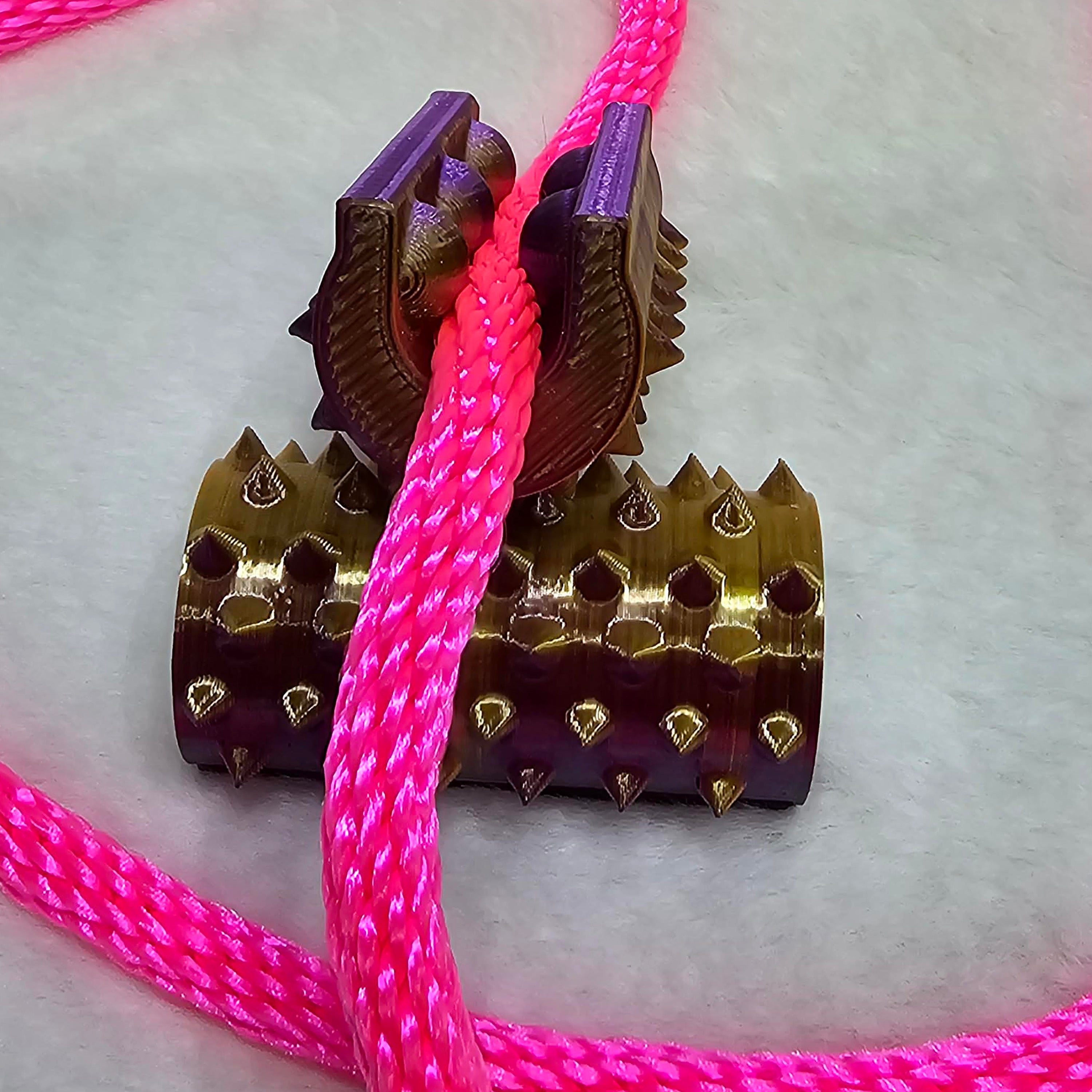 Short Shibari Rope Spike - Gold Purple