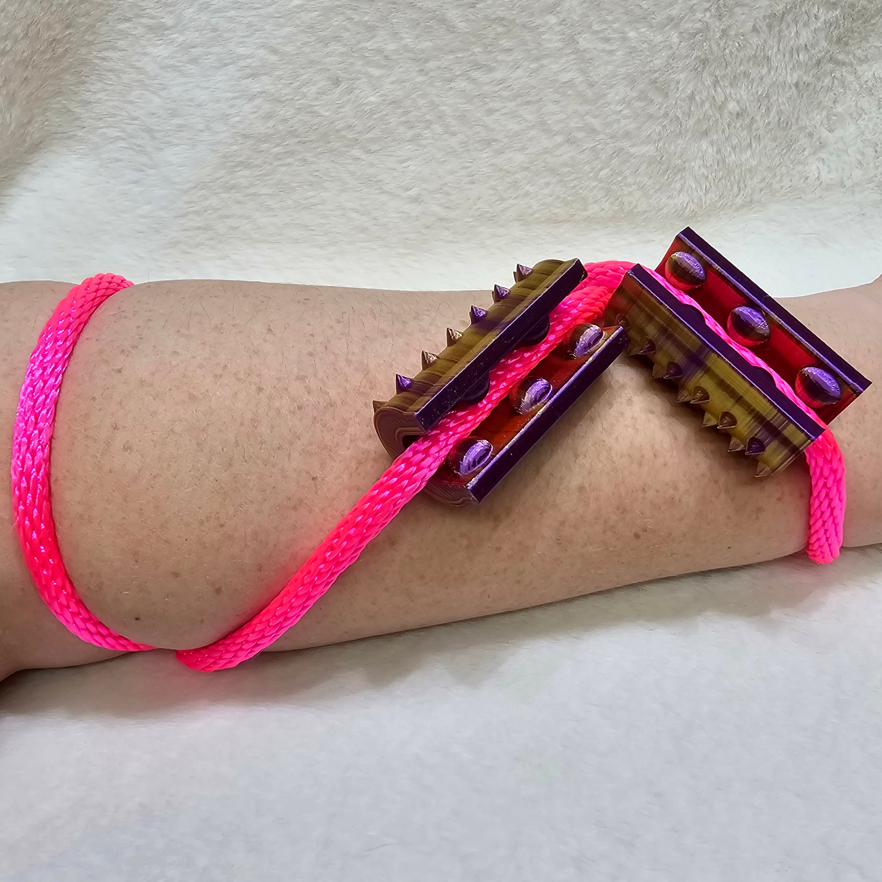 Short Shibari Rope Spike - Gold Purple