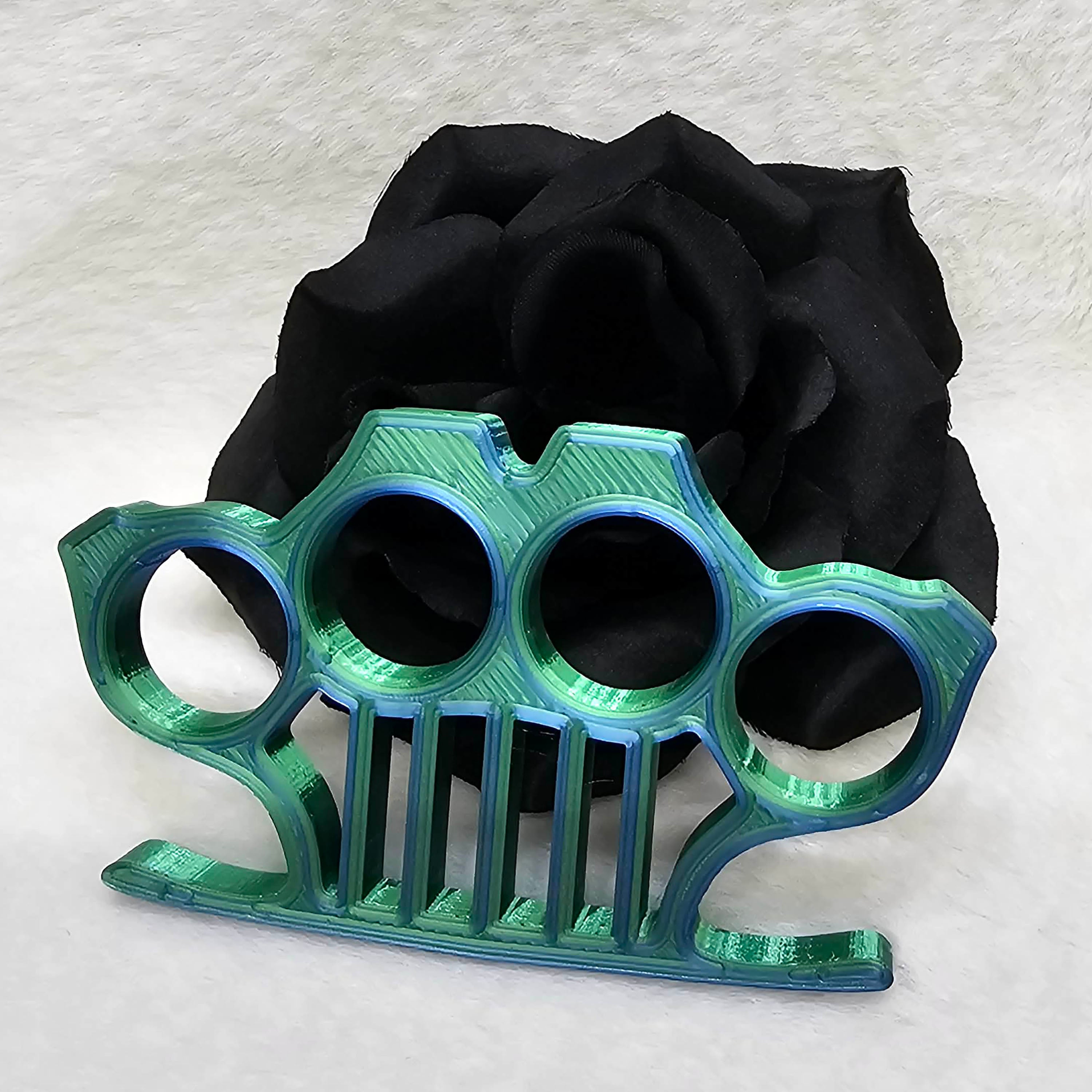 Knuckles - Punisher Style - Green Blue