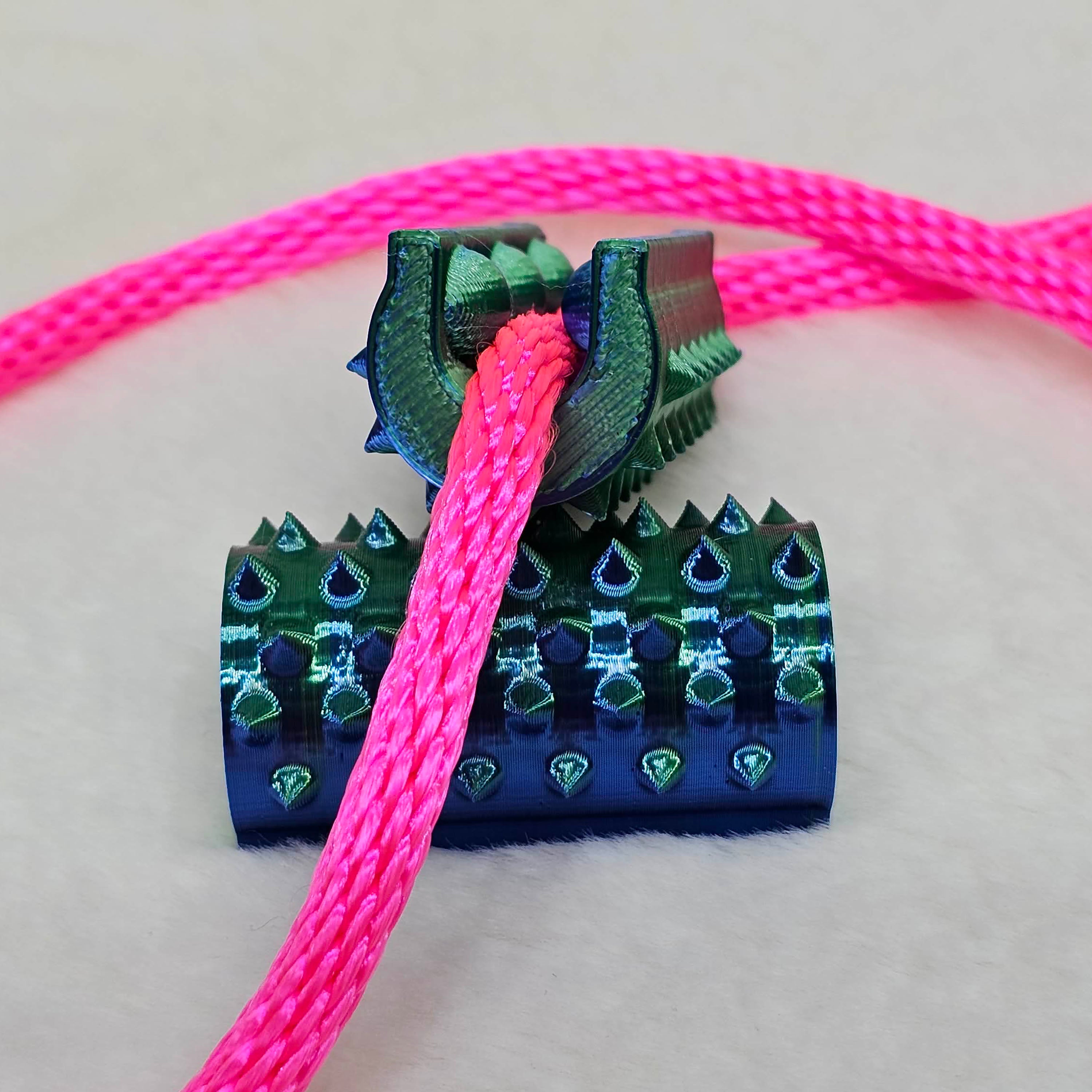 Short Shibari Rope Spike - Green Blue