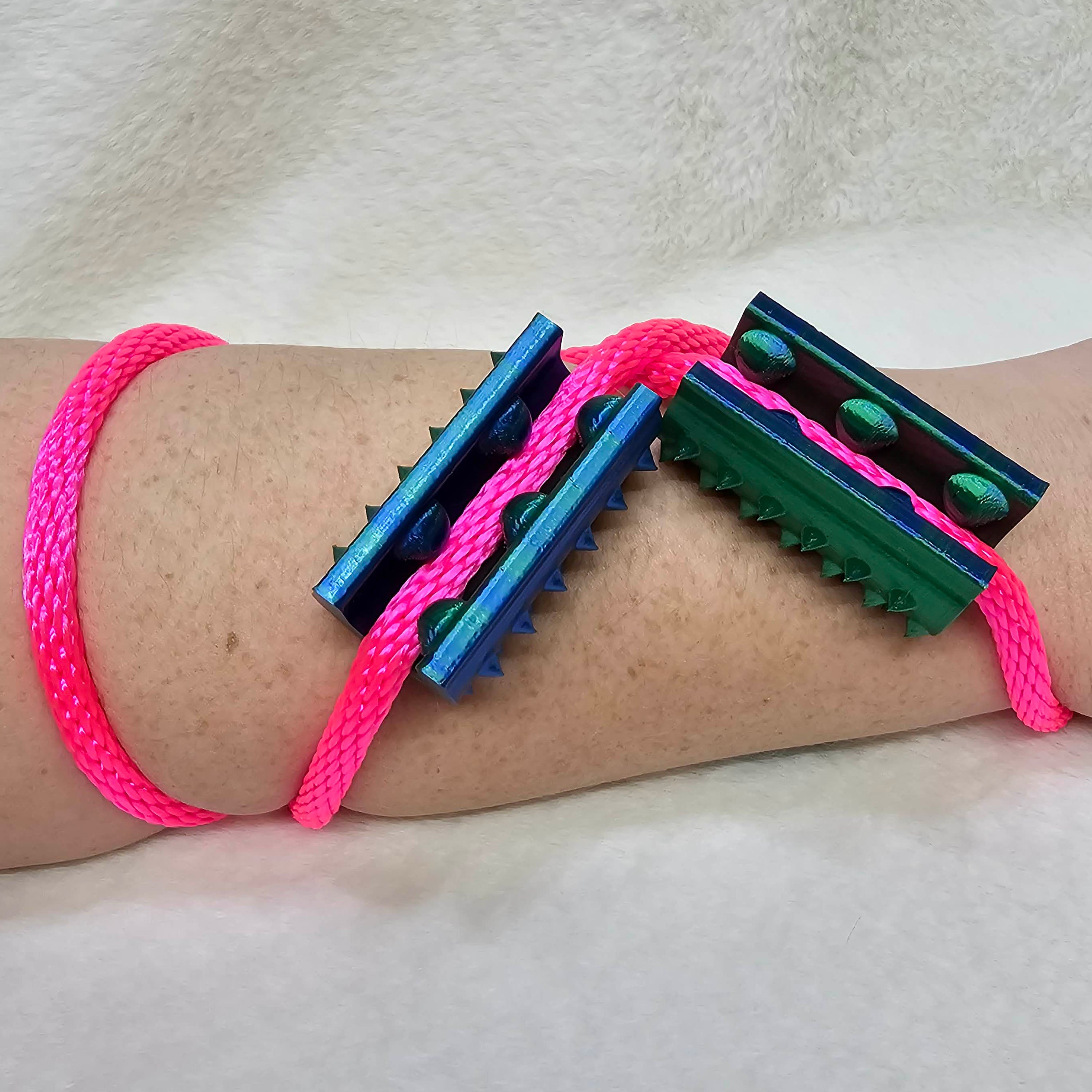 Short Shibari Rope Spike - Green Blue