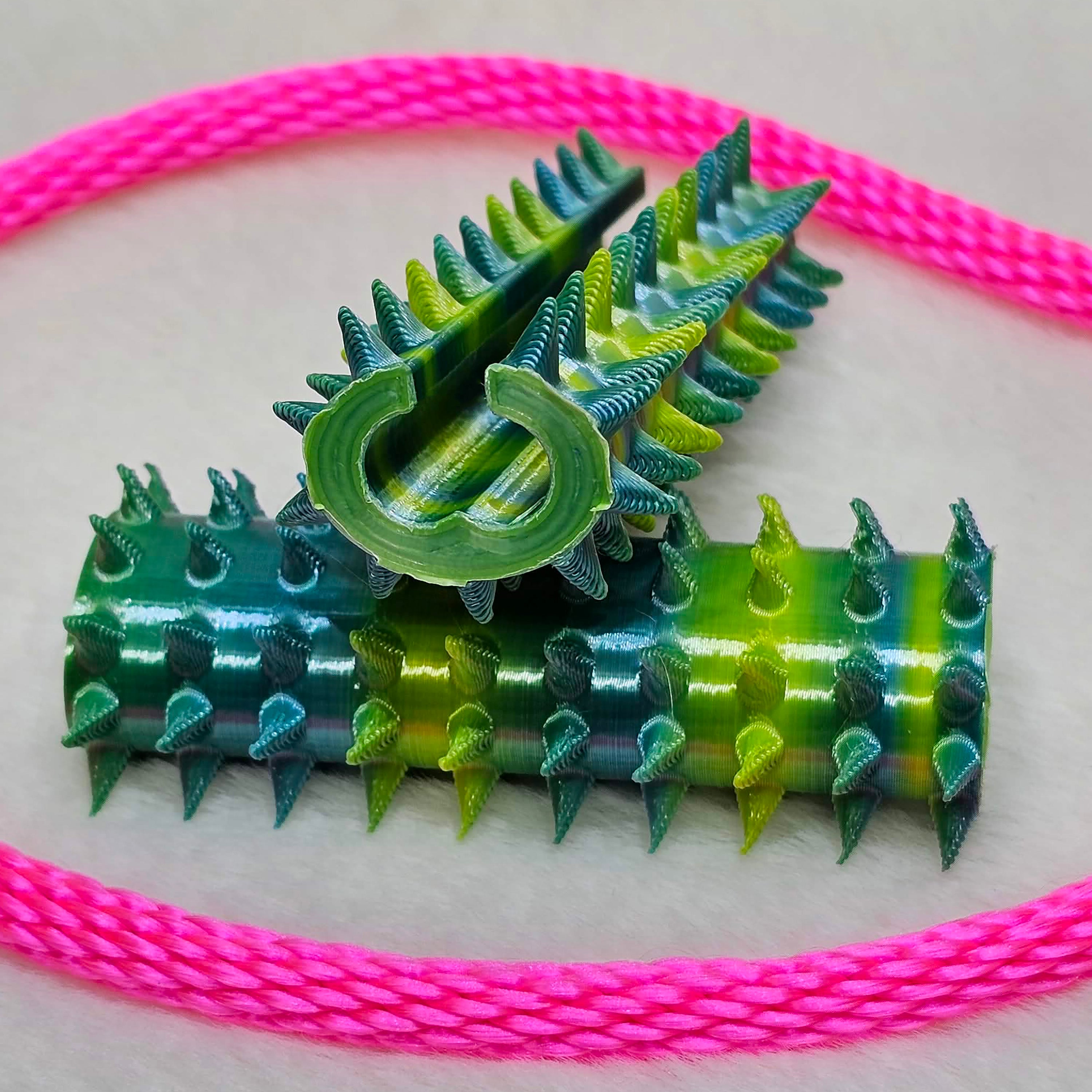 Long Shibari Rope Spike - Light Green Blue