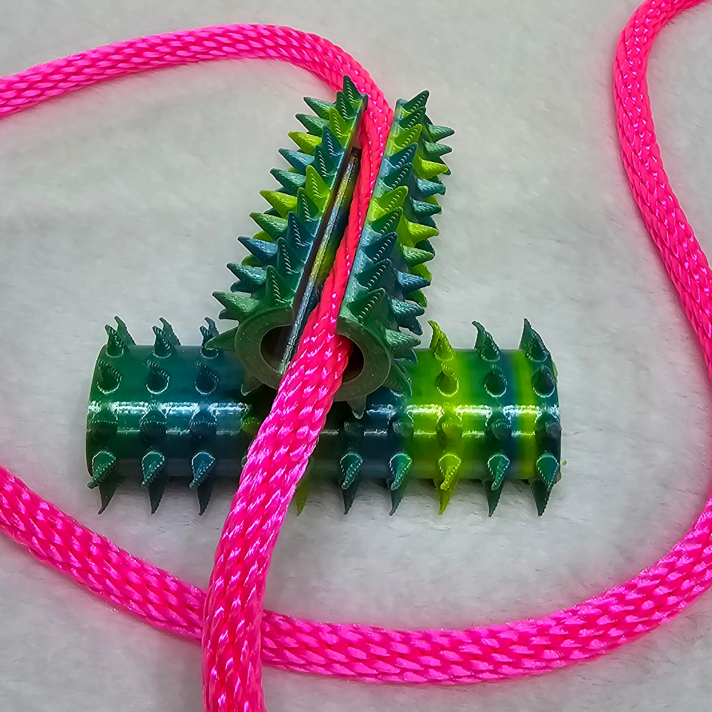 Long Shibari Rope Spike - Light Green Blue