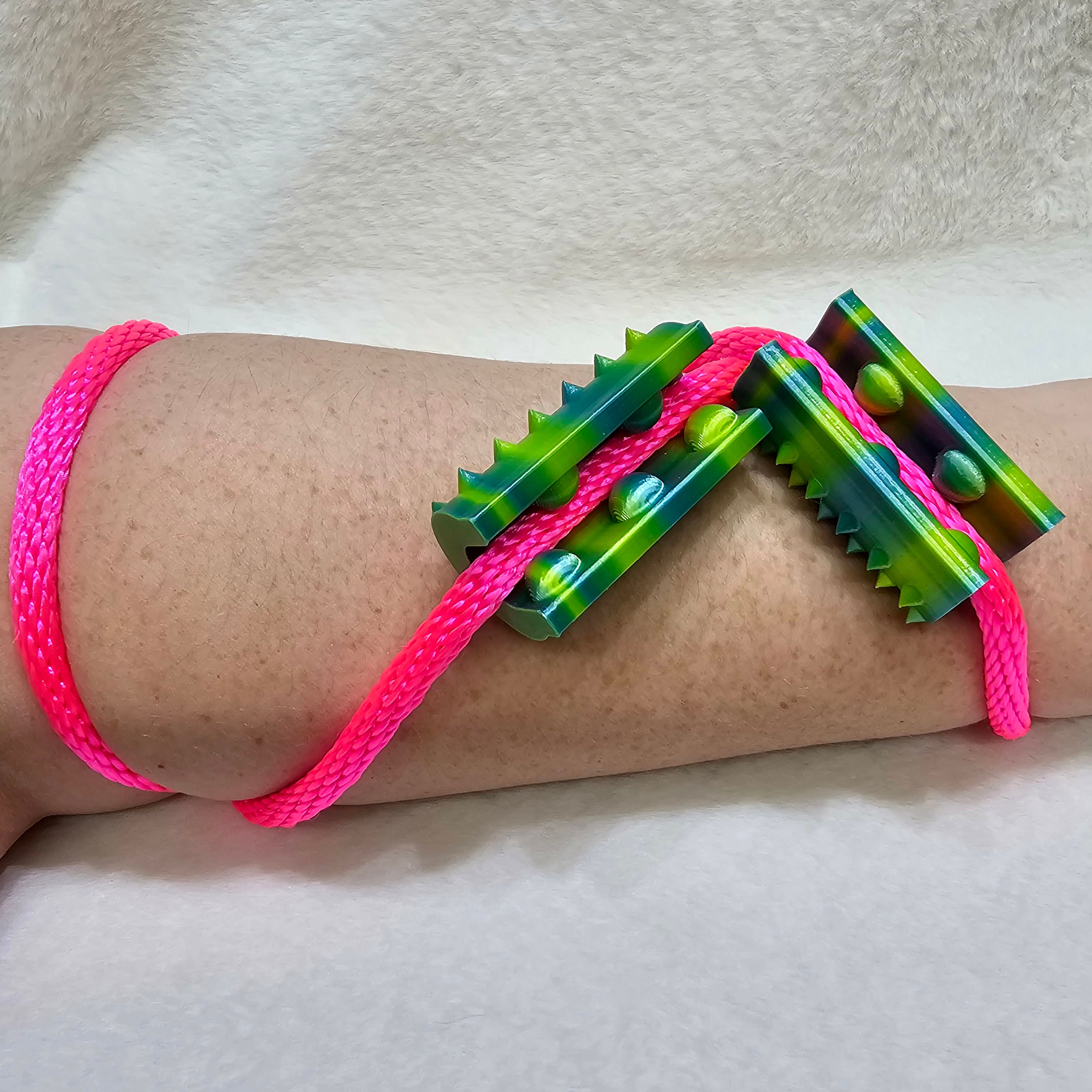 Short Shibari Rope Spike - Light Green Blue