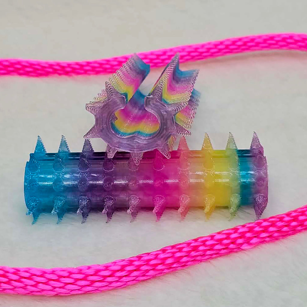 Long Shibari Rope Spike - Pastel Rainbow