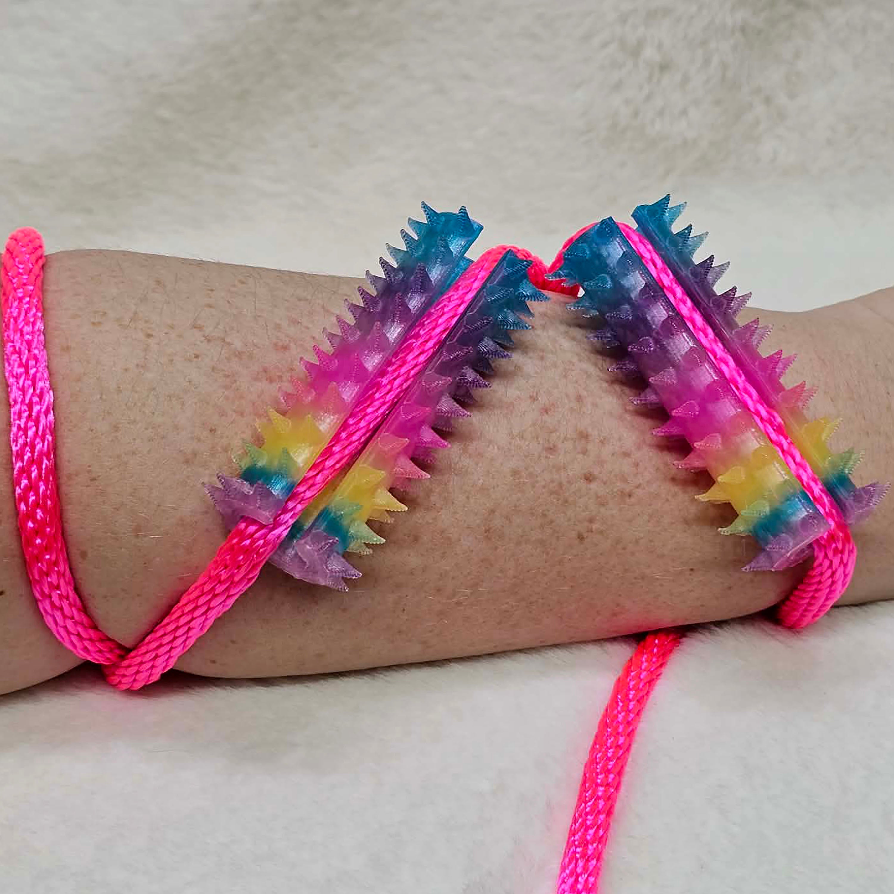 Long Shibari Rope Spike - Pastel Rainbow