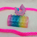 Short Shibari Rope Spike - Pastel Rainbow