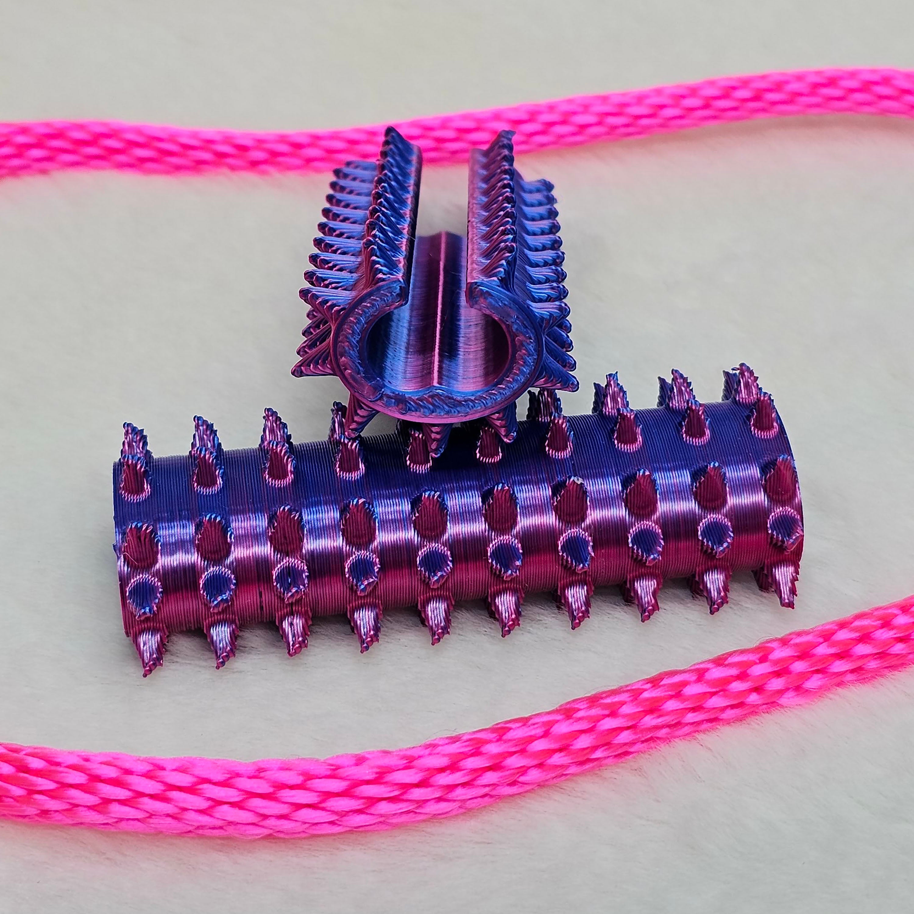 Long Shibari Rope Spike - Pink Blue