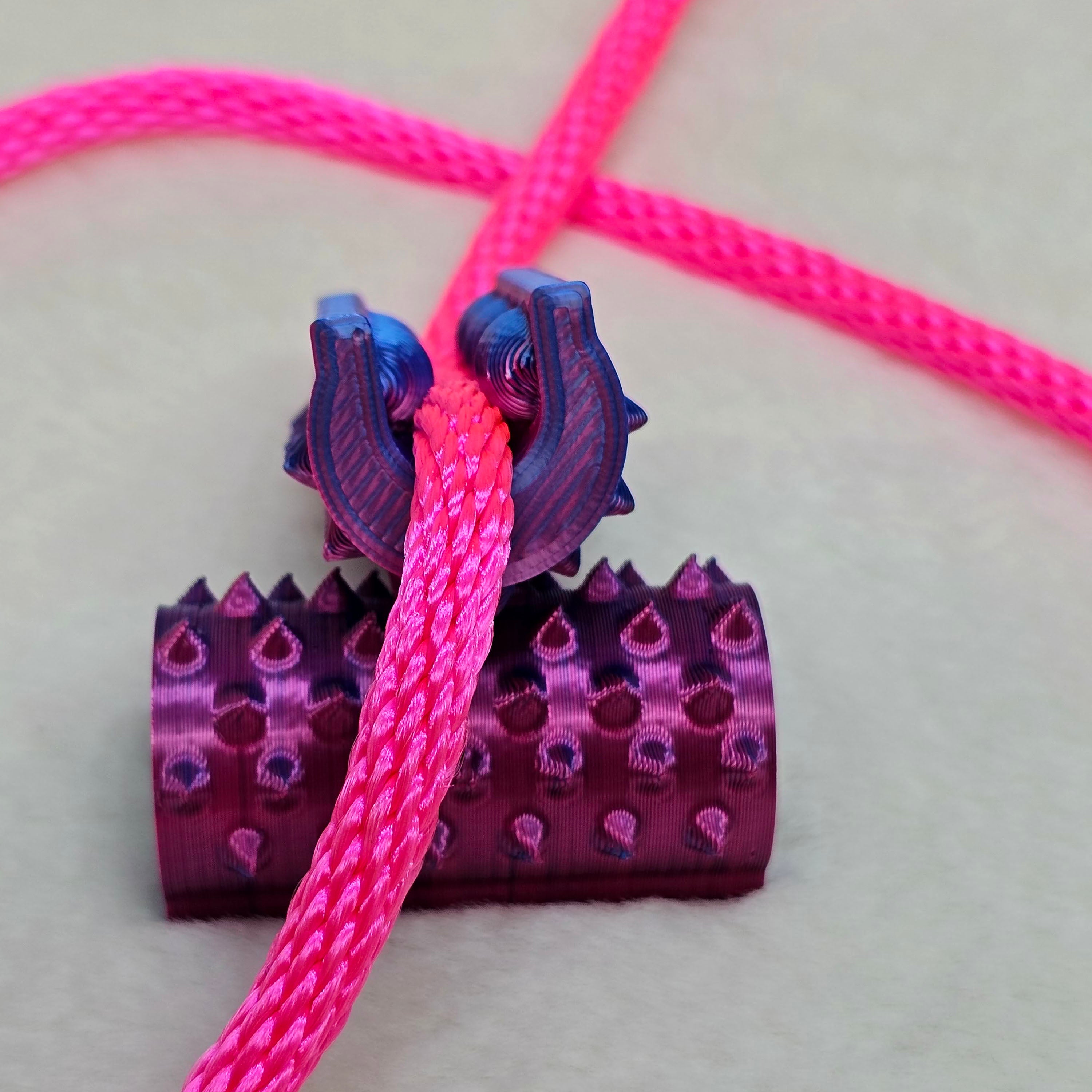 Short Shibari Rope Spike - Pink Blue