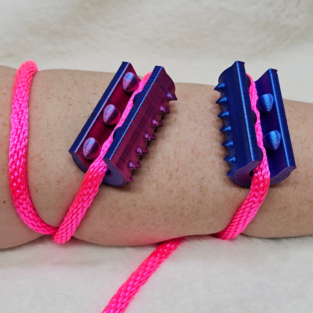 Short Shibari Rope Spike - Pink Blue