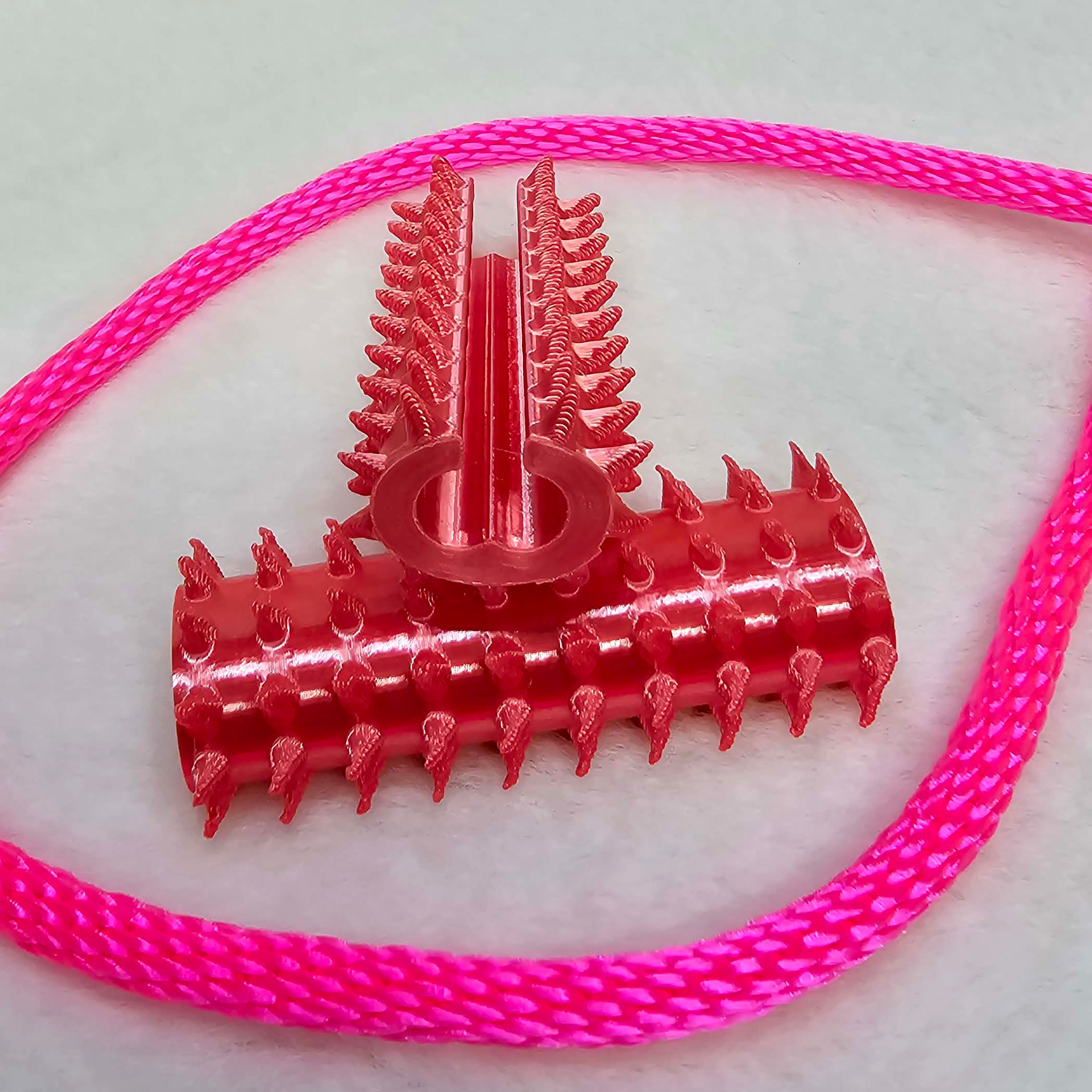 Long Shibari Rope Spike - Pink Silk