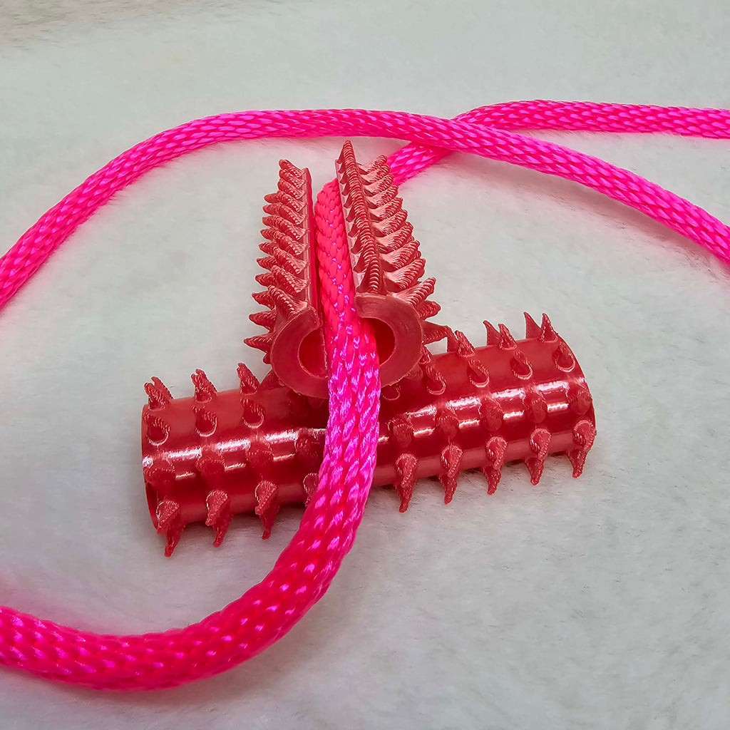 Long Shibari Rope Spike - Pink Silk