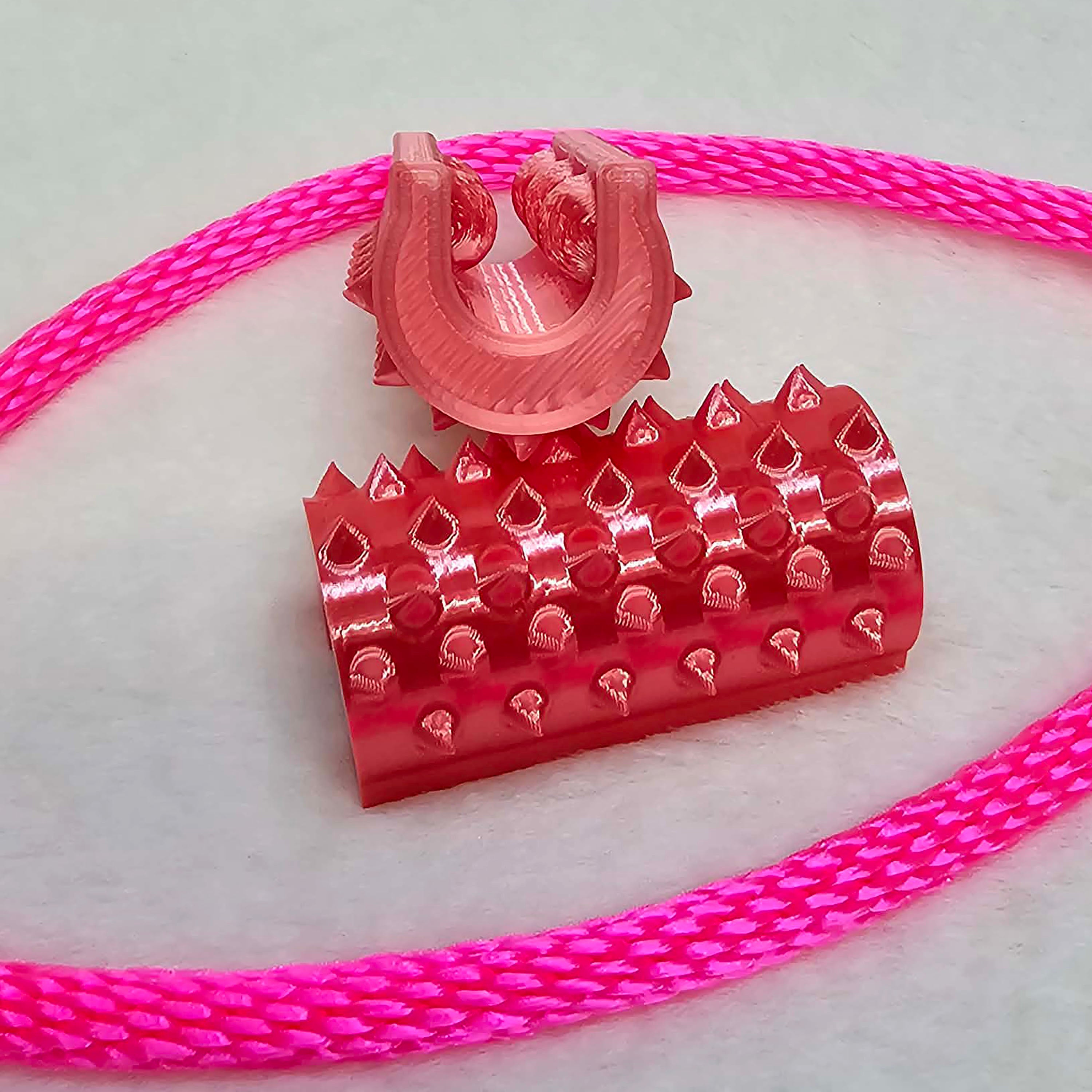 Short Shibari Rope Spike - Pink Silk