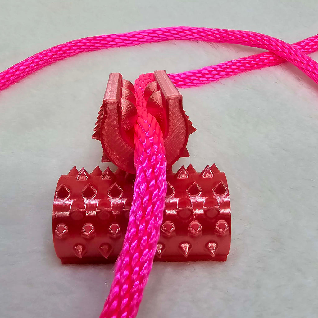 Short Shibari Rope Spike - Pink Silk