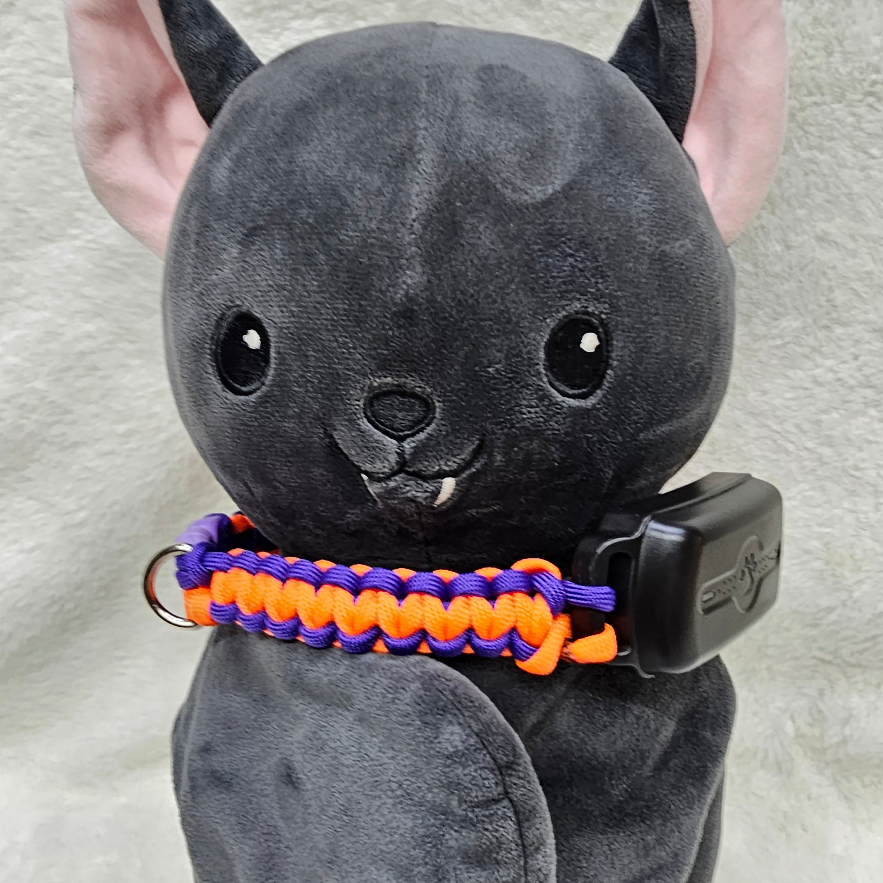 Paracord Collar - Integrated Shock Collar - Orange/Purple