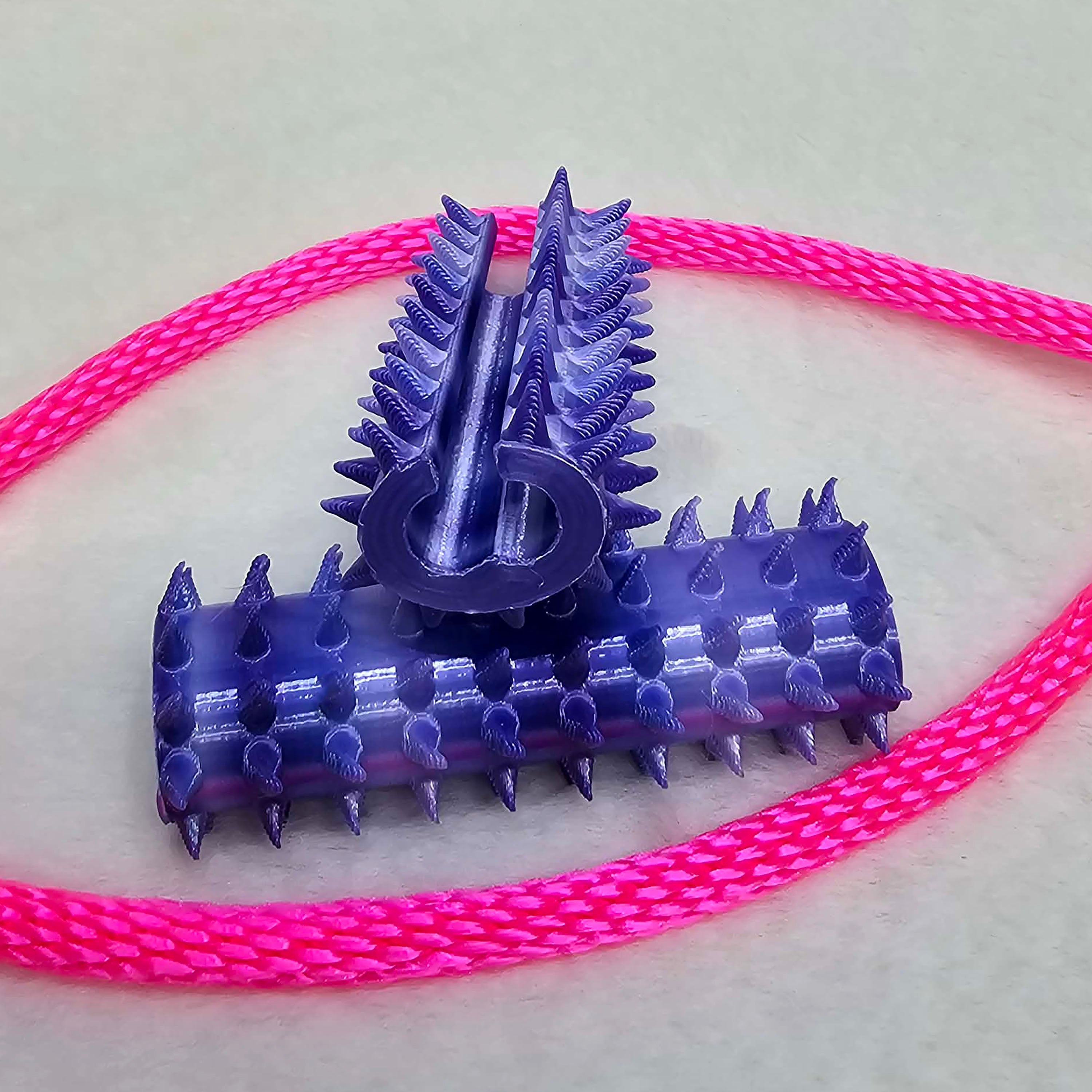 Long Shibari Rope Spike - Purple Silk