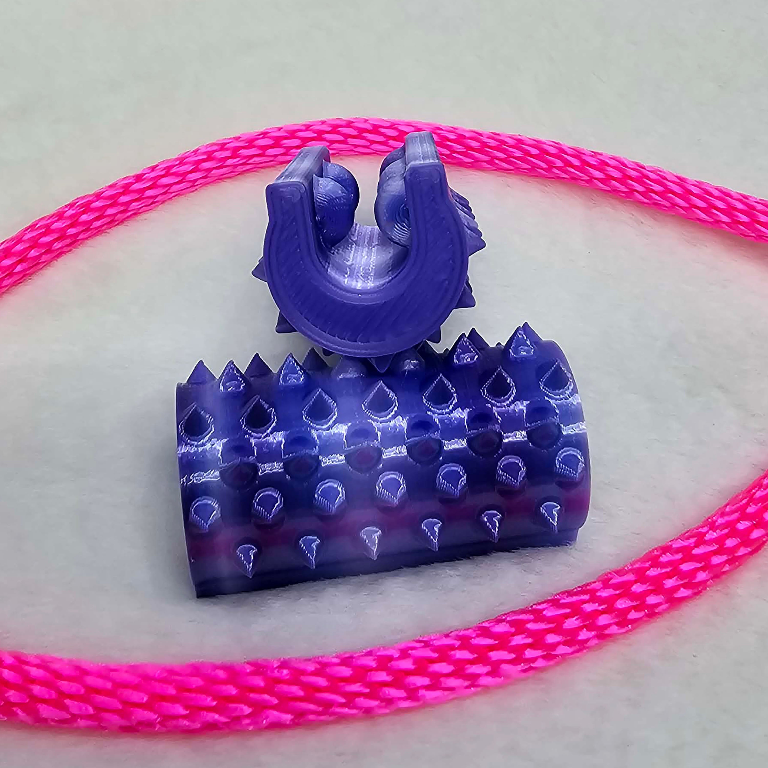 Short Shibari Rope Spike - Purple Silk