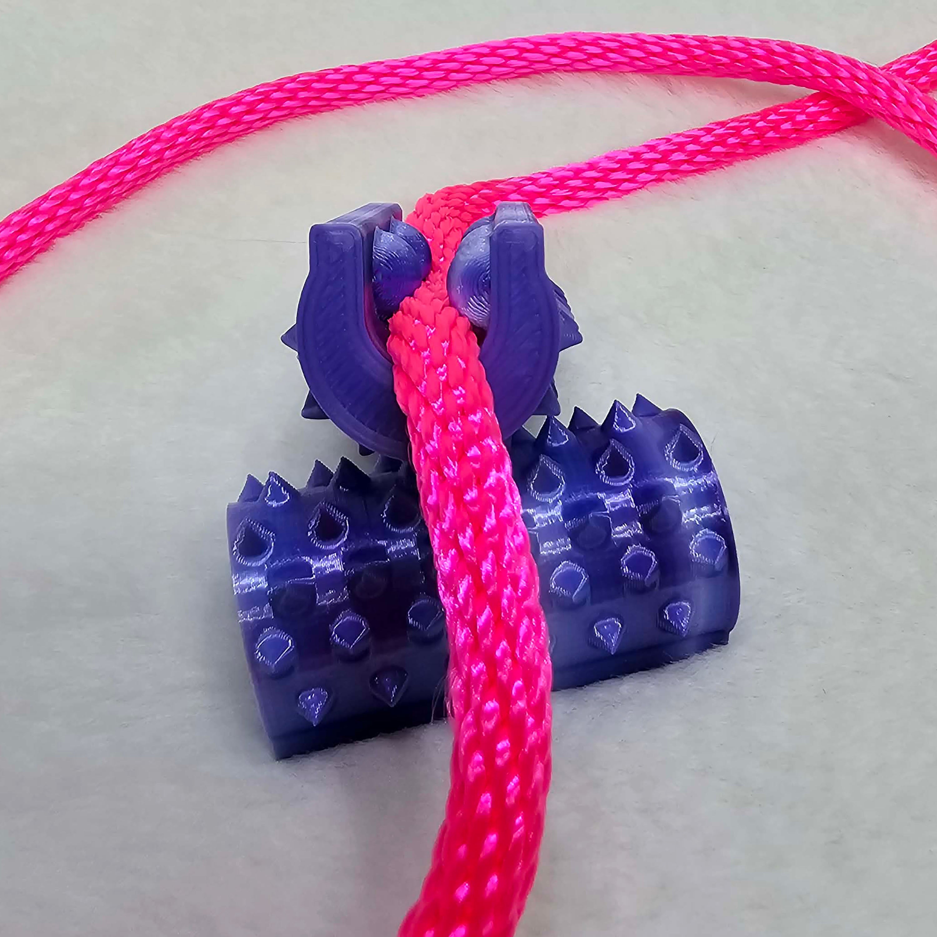 Short Shibari Rope Spike - Purple Silk